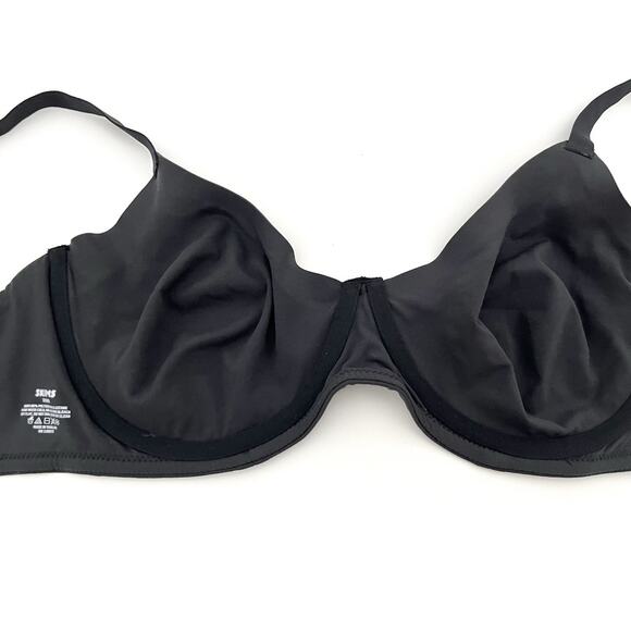 SKIMS Fits Everybody Size 32DDDD Unlined Demi Bra Onyx Black NWOT - Picture 4 of 8